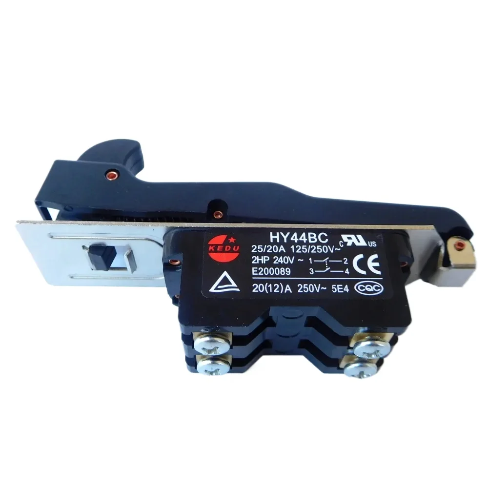 KEDU HY44BC 125/250V 25/20A 2HP Lock Off Lock On Electric Pushbutton Push Button Switch for Large Grinding Machine Trigger Tools