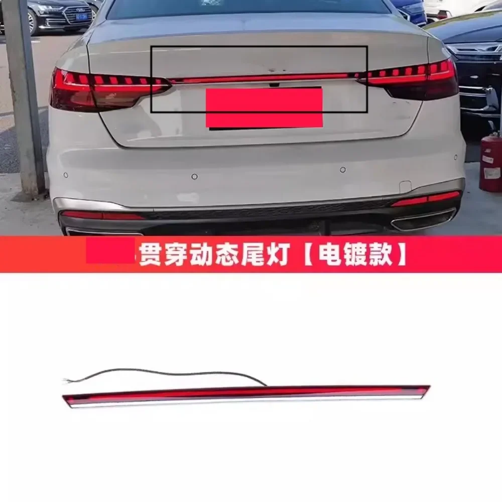 Through lamp Rear Center Car Light Assembly For Audi A4L 2020-2024 Brake Light backup light Turn signal Daytime Running Light
