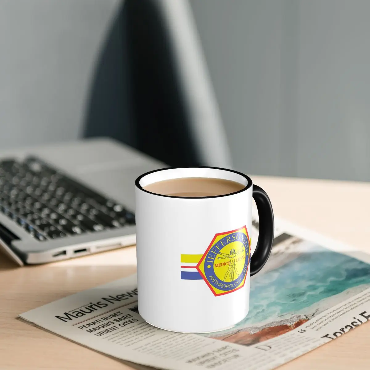 BONES Jeffersonian Institute Mug Funny Ceramic Coffee Cups Tea Mugs Milk Cup Drinkware Gifts for Woman Man