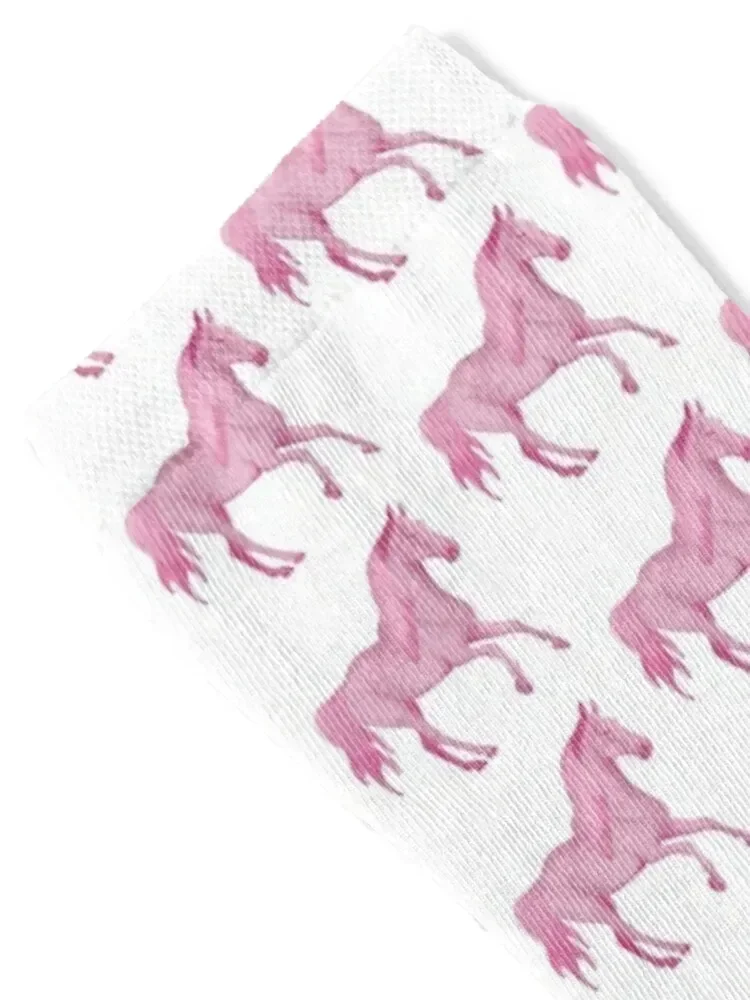 Pink horse Socks Run Running Novelties Thermal man winter Socks For Girls Men's