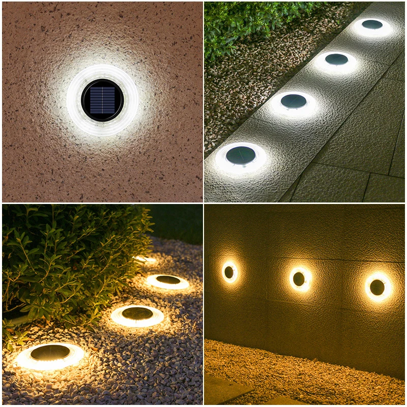 Luci da giardino a LED solari per esterni decorazione impermeabile lampada a energia solare cortile paesaggio percorso prato balcone scala luce