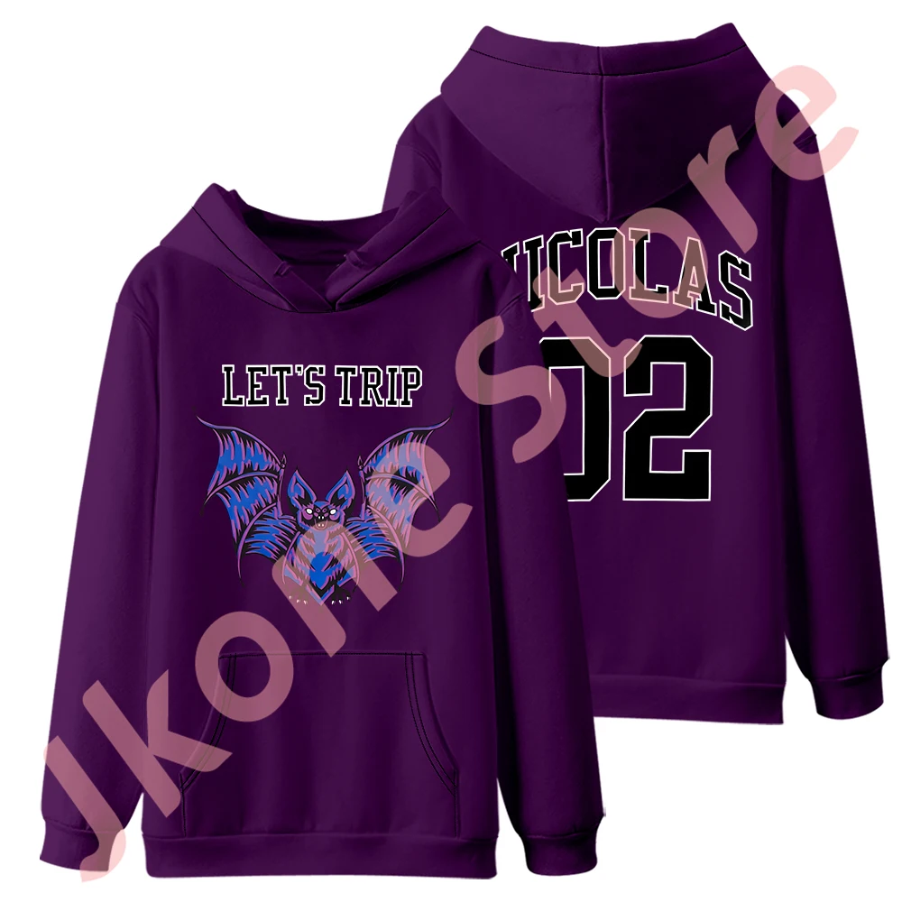 Sturniolo Triplets Let's Trip Bat Logo Merch Hoodies Cosplay Women Men Fashion Casual Sweatshirts