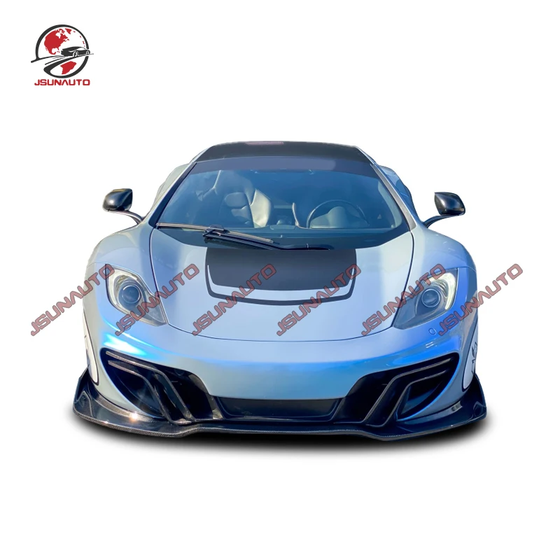 Real Carbon Fiber Body Kit For McLaren MP4 12C D Style Front Bumper Diffuser Rear Lip For 650S 2011-2014