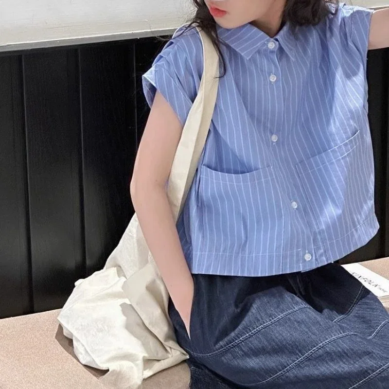 

New Trendy College Style Sleeveless Shirt Children's Summer Top 2025 Girls' Shirt