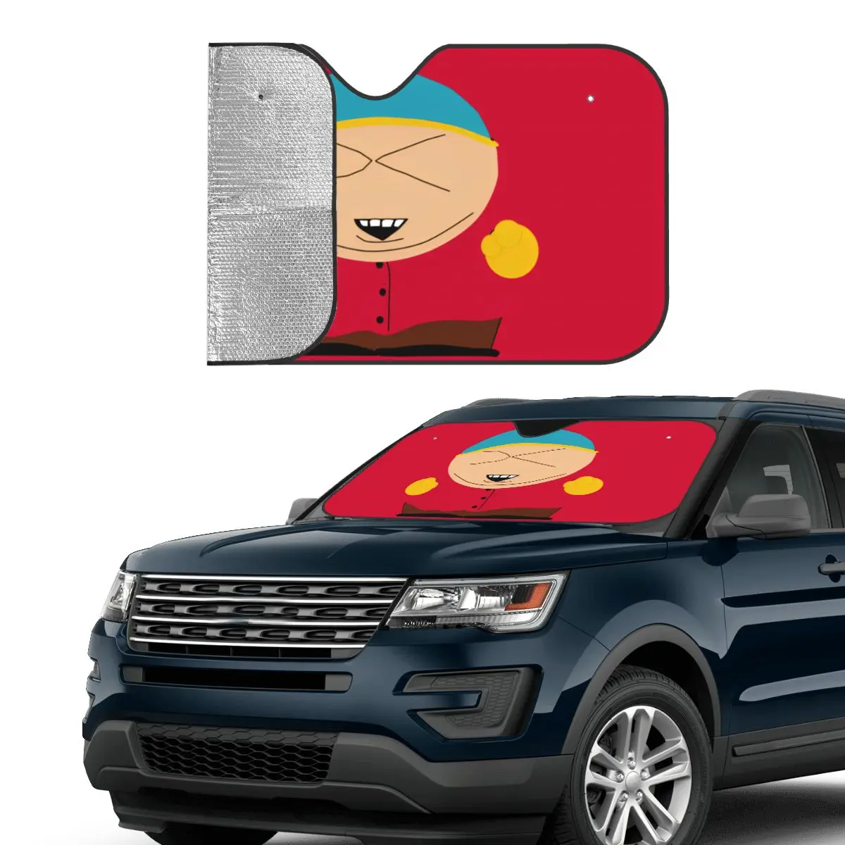 Cartoon South-Parks Sunshade Windscreen Eric Cartman Creative Car Front Window Visor 70x130cm Sunshade Visor Car-covers