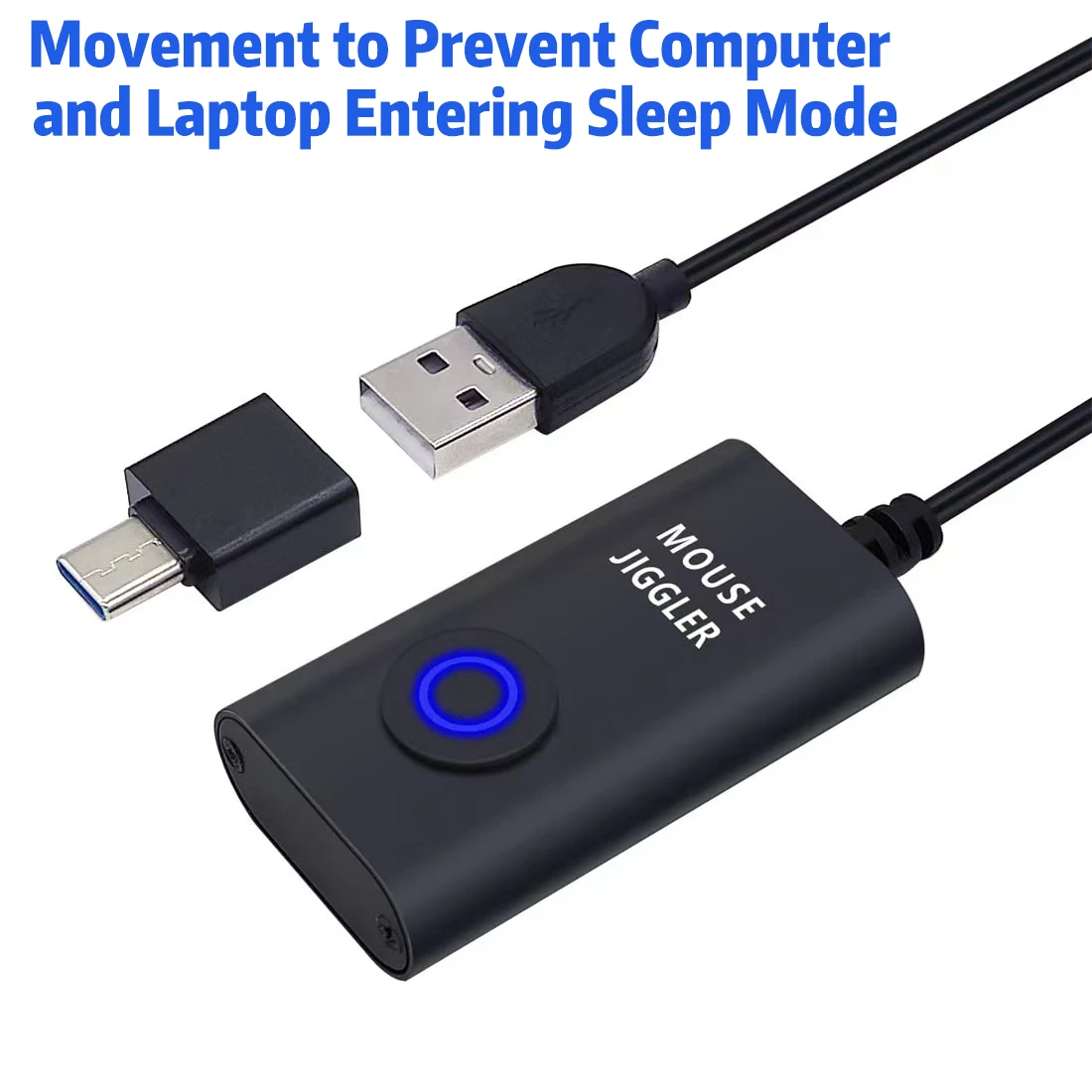 

USB Mouse Jiggler Undetectable Mouse Mover Automatic Computer Mouse Mover Jiggler Keeps Computer Awake Simulate Mouse