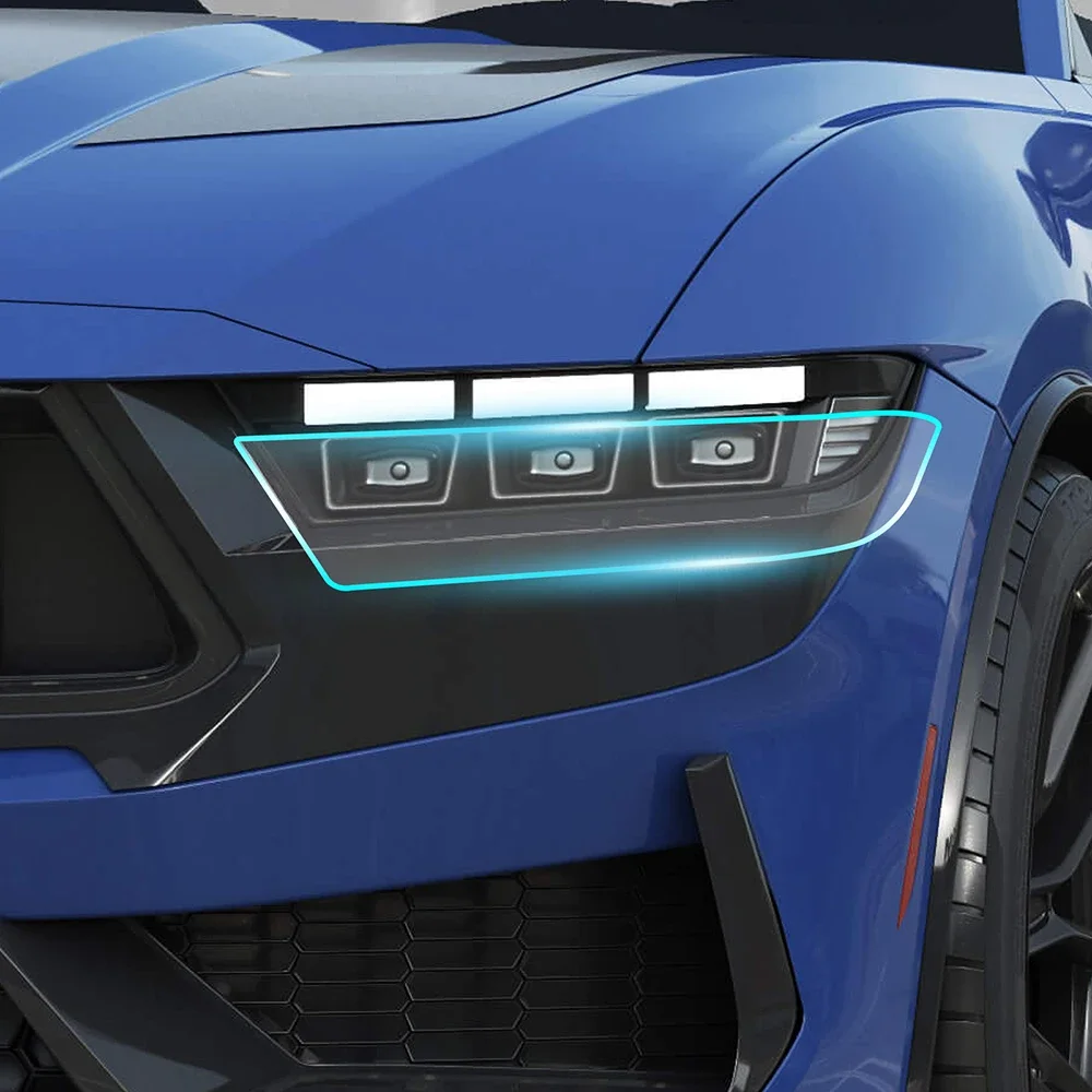 

Пленка для фар Ford Mustang Dark Horse 2024 2025, защитная пленка для автомобильной краски, предварительно вырезанная пленка из ТПУ PPF, прозрачная пленка, наклейка, декор