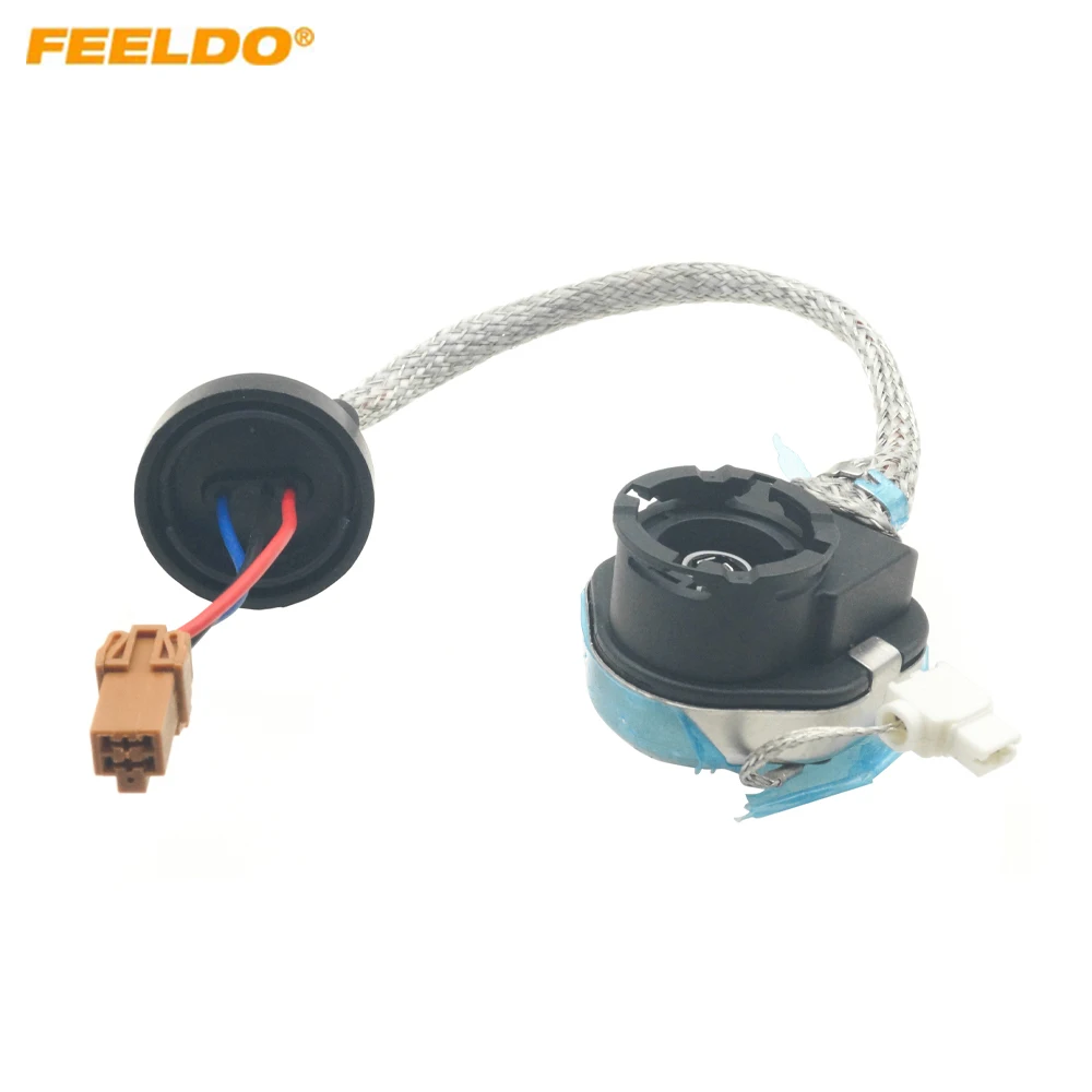 FEELDO Car LED HID Bulb Wire Headlight Plug Adapter For Panasonic Ballast D2S D2R Socket Auto Light Ignitor Igniter Wire Harness