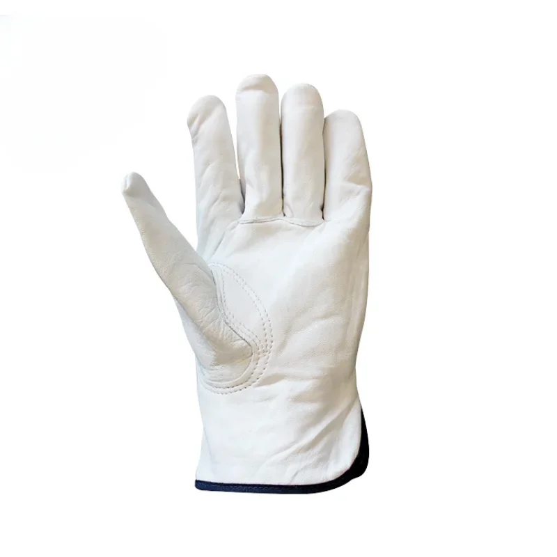 

Cow Skin Leather Gloves Safe High Quality Men Work Safety Working Mechanical Repairing Gardening Gloves