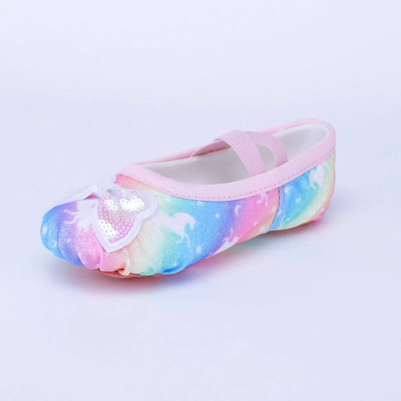 الفتيات أحذية رقص الباليه لينة أسفل مرحلة الأداء الأطفال القط مخلب شكل الجسم عبر الحدود أحذية الرقص أحذية الباليه