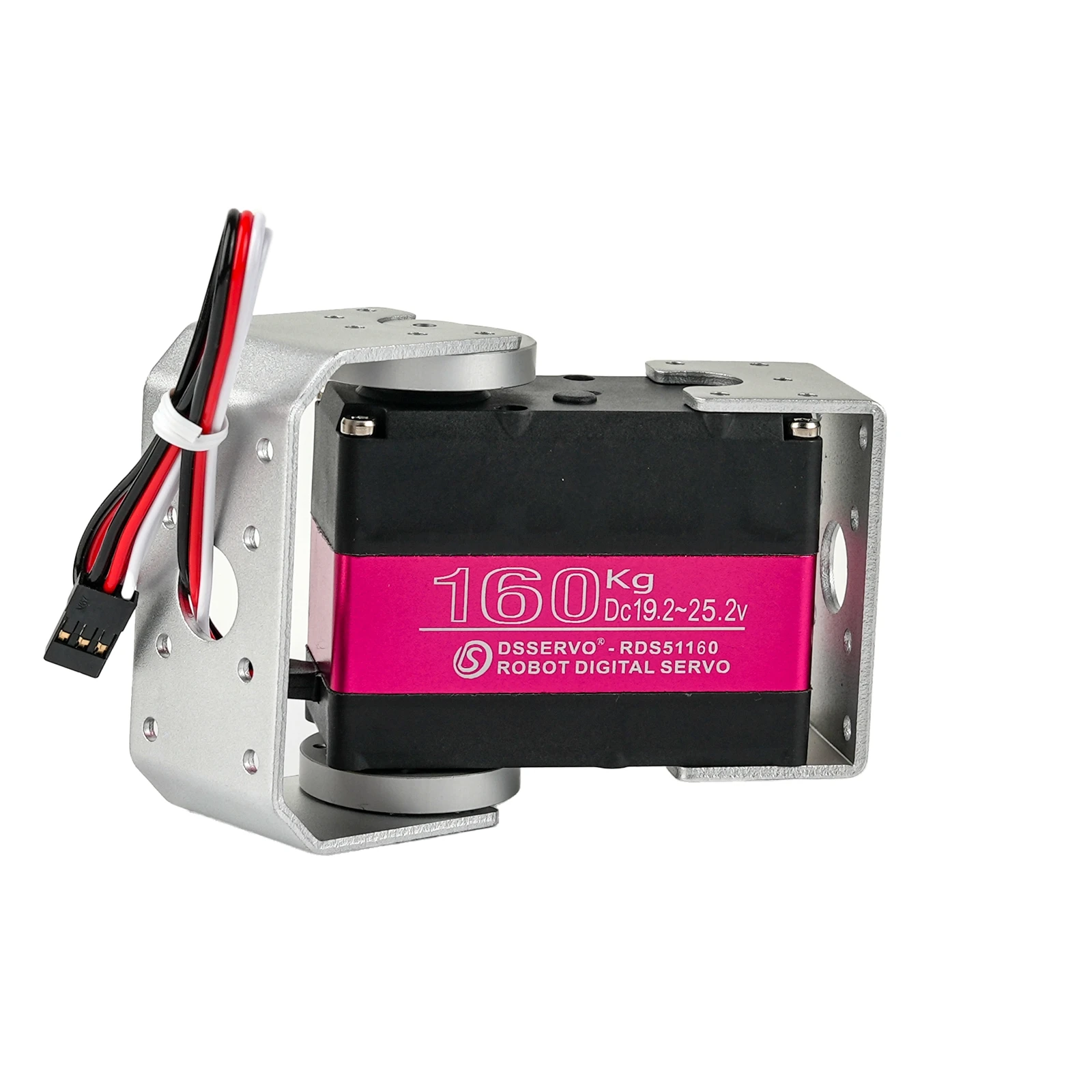 RDS51160 160KG 24V Dual Shaft Digital Servo Waterproof Steel Gear Iron Core Motor With Bracket For RC Robot DIY Toys Parts