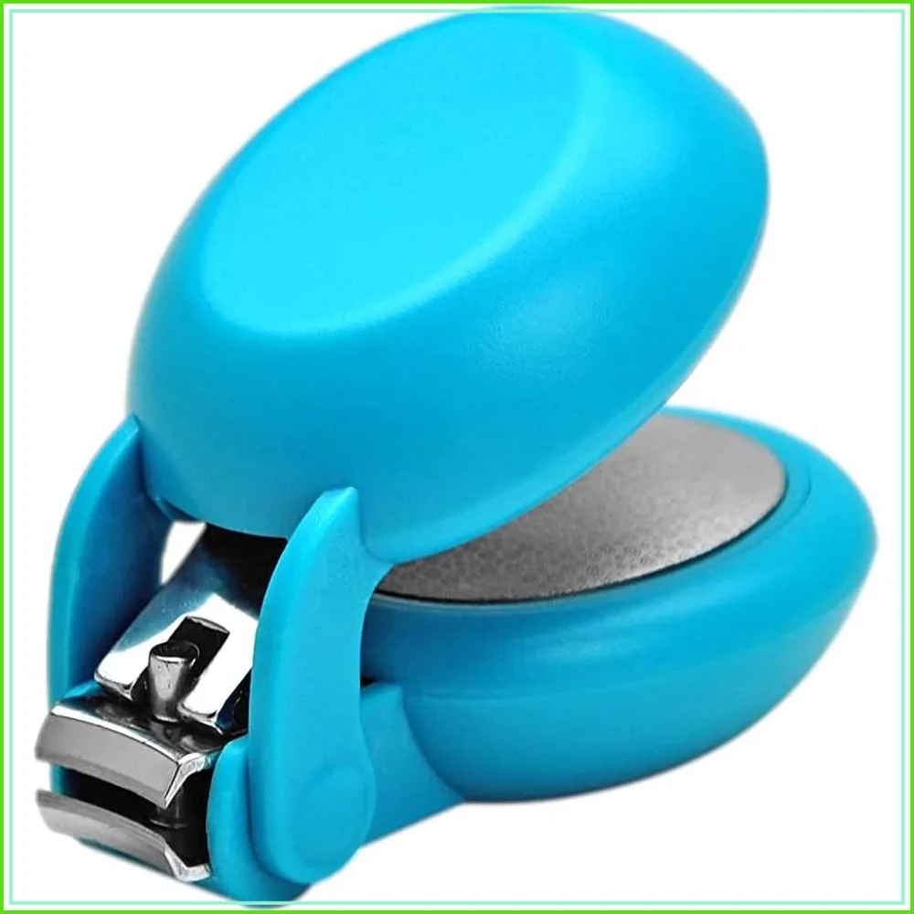 Special Needs Nail Clippers for Arthritic Hands, Senior and Kids, Adapted Nail Clipper for Fingernail and Thick Toenail, Made in Japan (Blue)