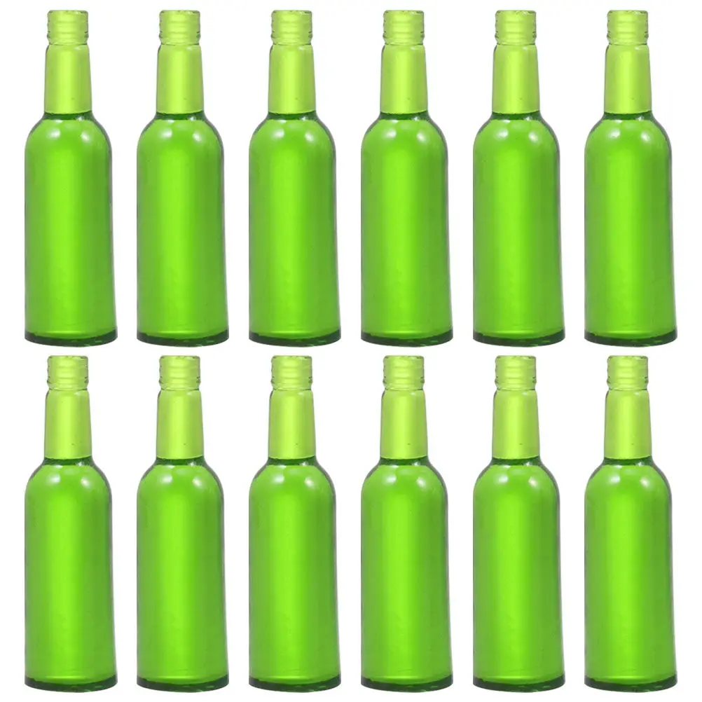 12Pcs Miniature Beer Bottles Small Resin Realistic Mini Beer Bottle Decorations for Kitchen Bar Party Setup
