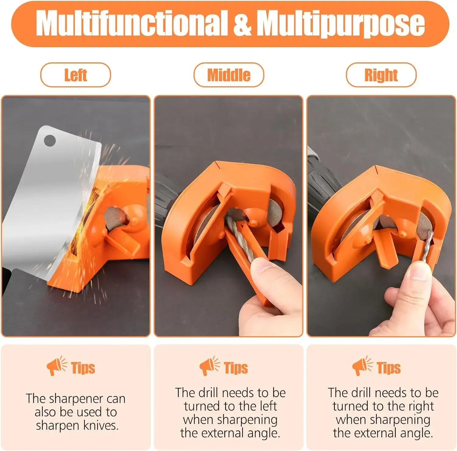 Multipurpose Drill Bit Grinding Sharpener Electric Impact Drill Knife Sharpener Disposable Double-sided Polishing