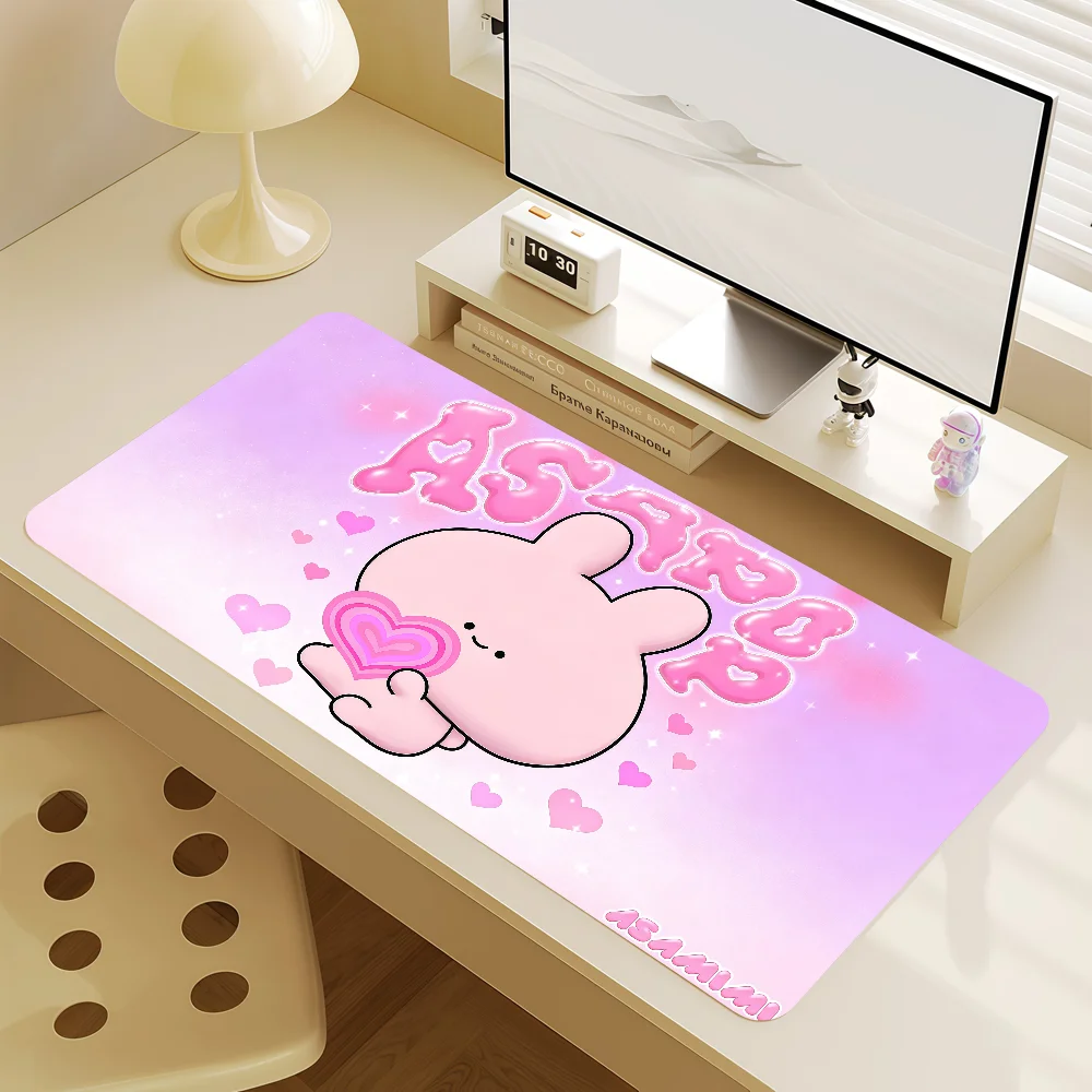 Cartoon Mouse Pad MousePad Non-slip Lockedge Office Student Gaming A-Asamimichan Thickened Cute Pink Large Writing Pad Cushion