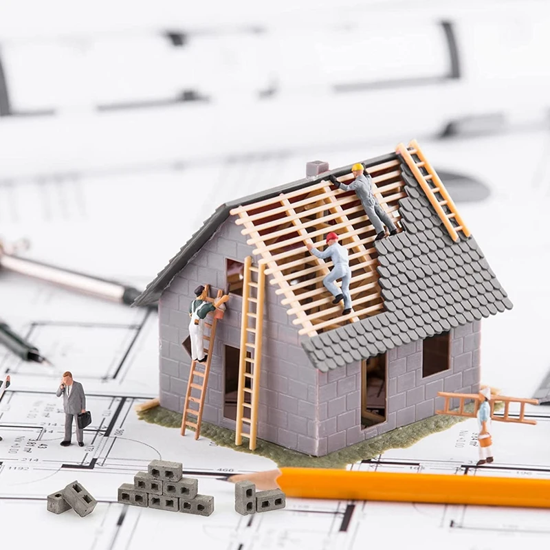 طوب صغير خرساني ، مناظر طبيعية صغيرة ، ملحقات بيت الدمية ، كتل جمرة ، مقياس ، 60 عبوة