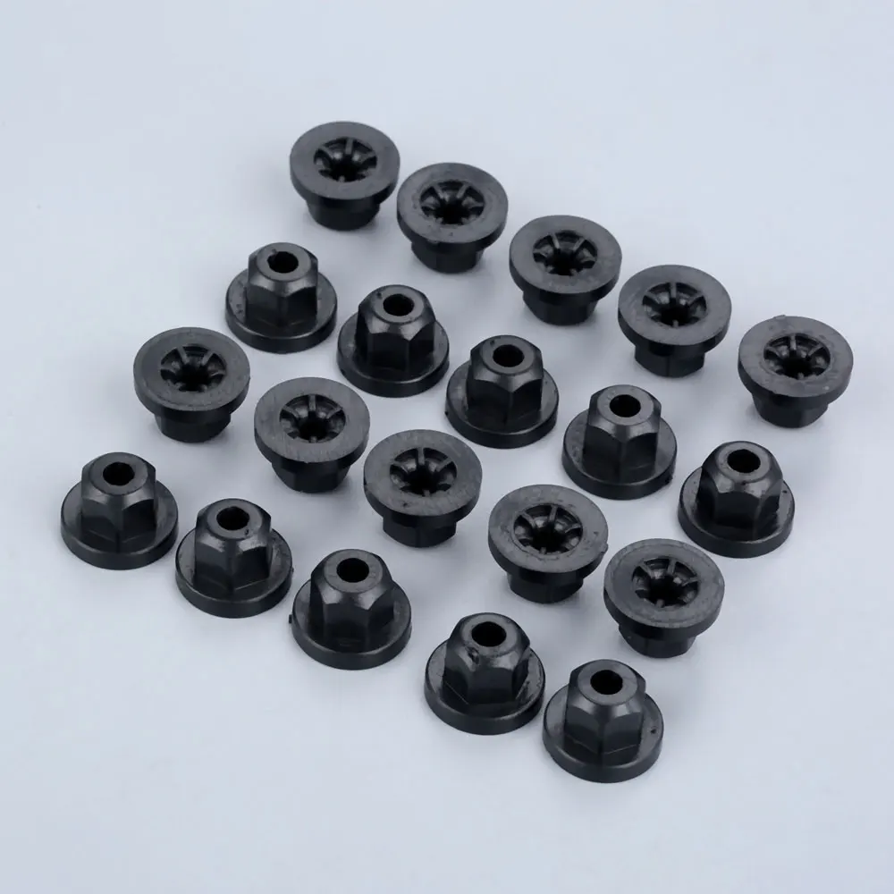 20Pcs 16131176747 Auto Car Plastic Body Nut Flange Clip Fit for  Benz 0039900251 for BMW Car Clips Accessories