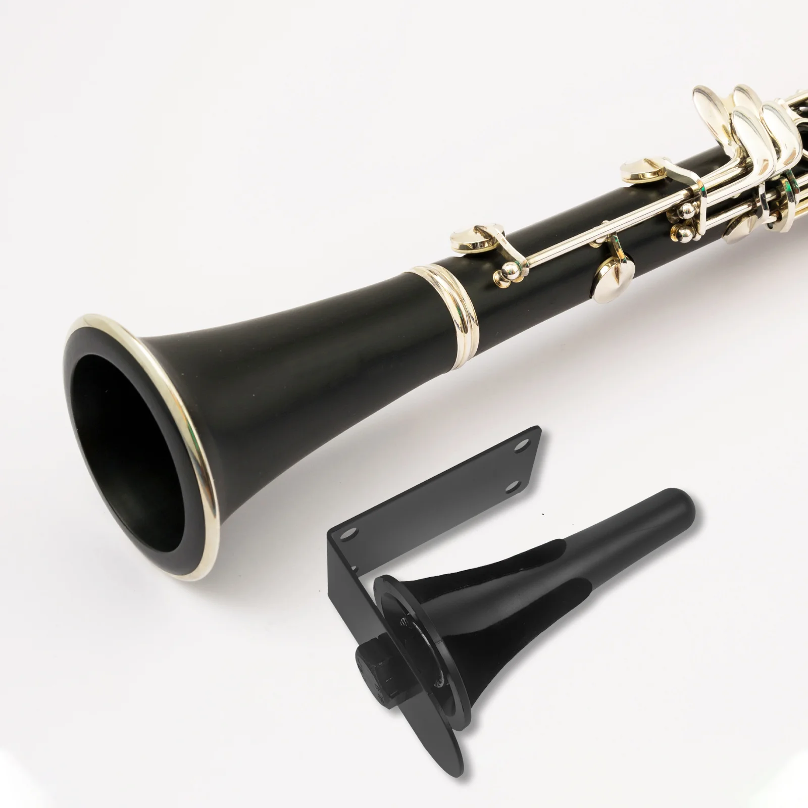1Set Wall-Mounted Clarinet and Flute Hanger Versatile Musical Instrument Holder Display Rack Stable Black Tube Hook