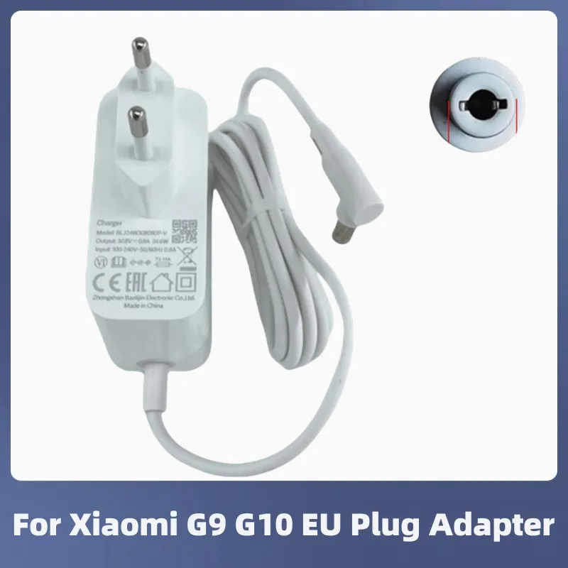 Per caricabatterie originale XiaoMi 1C/K10 G9 G10 Dreame V8/V9/V10 collettore di polveri pezzi di ricambio adattatore alimentatore 30.8v 0.8A spina ue