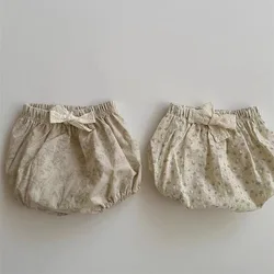 유아용 코튼 Pp 반바지, 꽃무늬 반바지, 캐주얼 반바지, 귀여운 유아 소녀 레이스 반바지, 어린이 의류, 2024 여름 신상