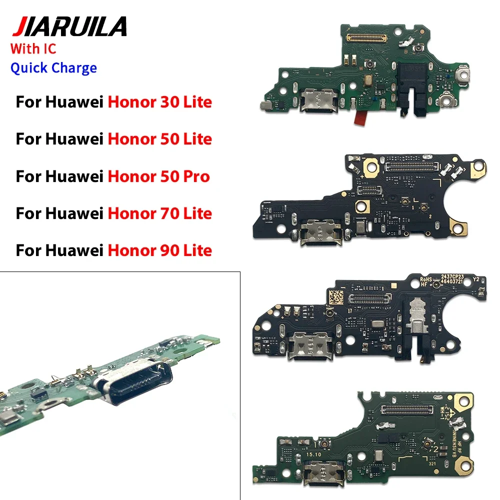 USB Charging Port Charger Board Flex Cable For Huawei Honor 30 Lite/50 Lite/ 50 Pro/50 SE/70 Lite/90 Lite/90 Smart/200 Lite