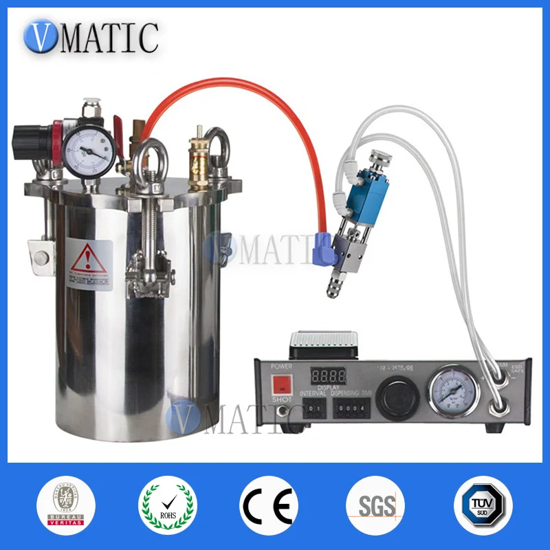 Free Shipping Pneumatic Fluid Liquid Glue Dispensing Equipment With Pressure Tank Valve & Dispenser Controller / Machine