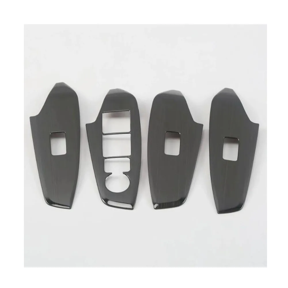 For Mazda 3 Axela M3 2014 2015 2016 2017 2018 2019 Car Cover Door Window Glass Panel Armrest Lift Switch Button Trim Frame 4pcs