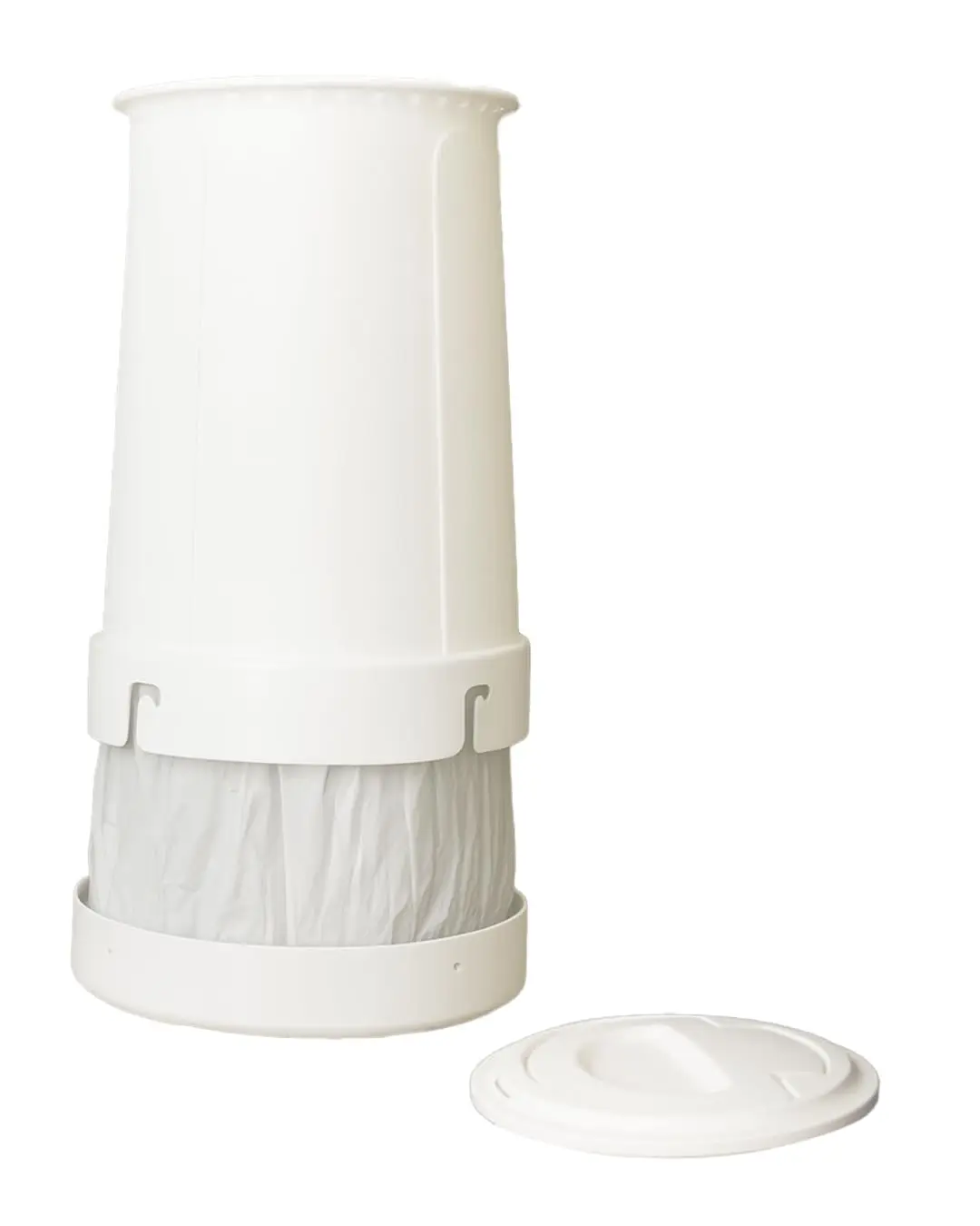 

Мусорное ведро - Ice White - 13-галлонное ведро для мусора со съемным основанием и крышкой – запатентованная конструкция, на 40% больше места.