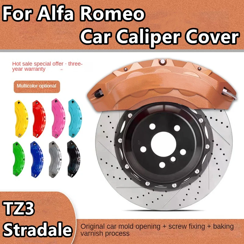 For Alfa Romeo TZ3 Stradale Brake Caliper Cover Aluminum Alloy Front Rear Wheel Modification Kit