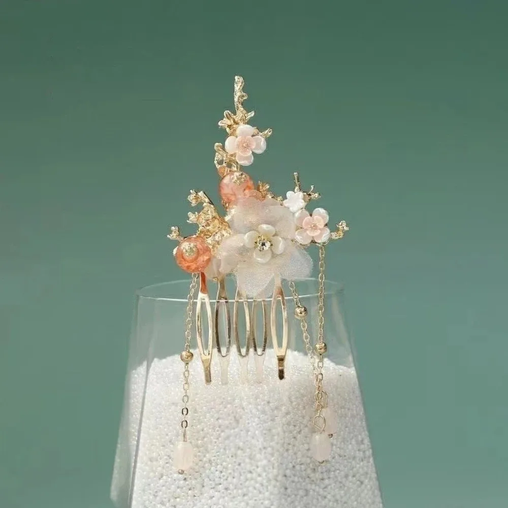 

Chinese Hanfu Hair Accessories Retro Long Fringed Hanfu Hair Stick Hairpin Earrings Haircomb Luxury Bridal Headdress