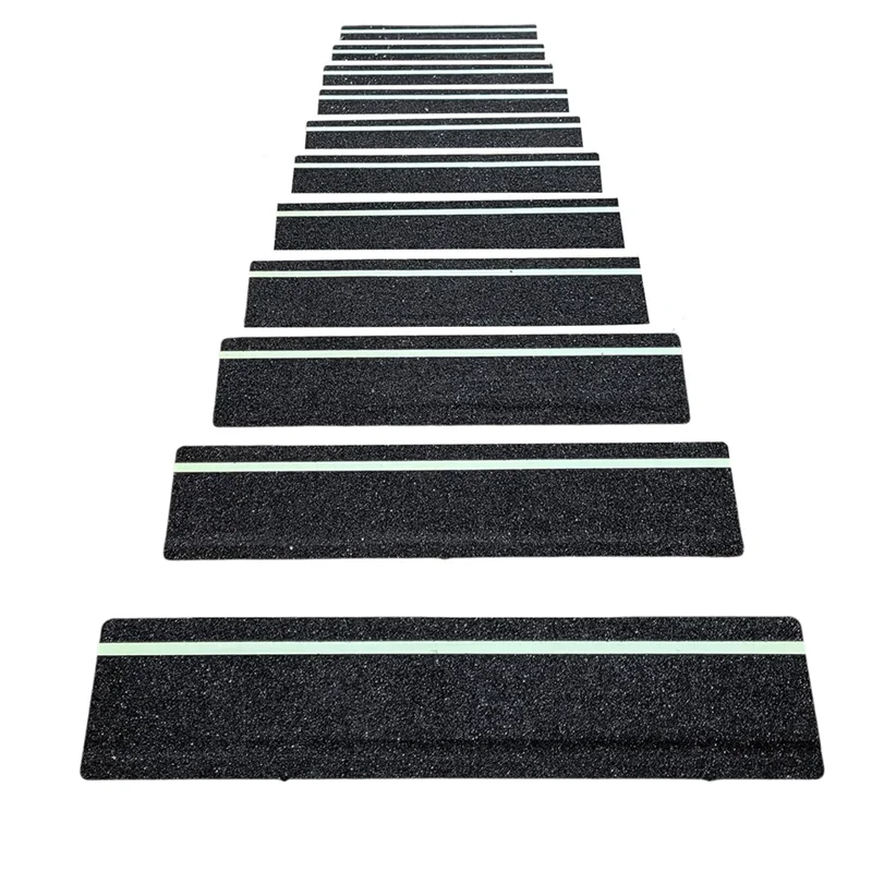 

ABZC-Non-Slip Grip Tape For Stairs 12Pcs 30Inch X 6Inch Outdoor Stair Treads Anti-Slip Weather Resistant For Exterior Wooden Flo