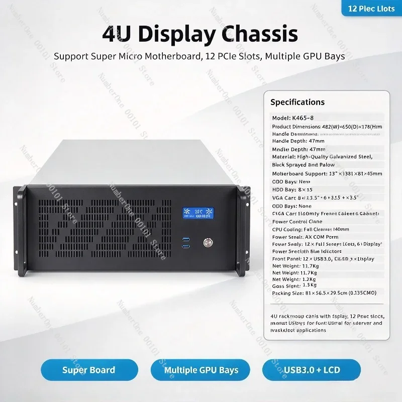 4U Sunucu Kasası, 12 GPU Yuvas - Server Gpu Chassis 4U incelemesi ve fiyatı