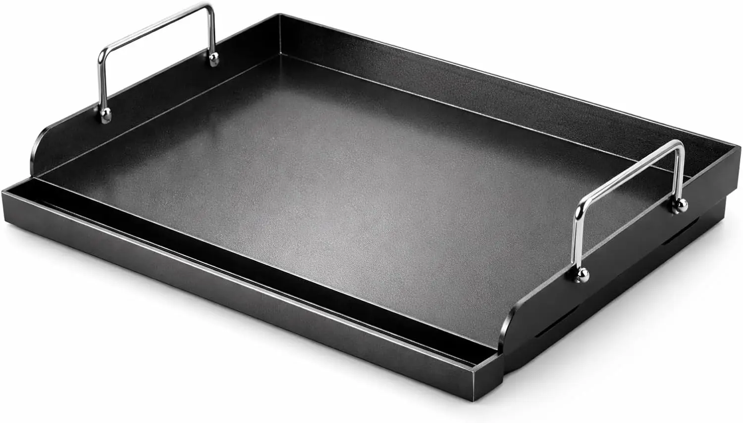 Nonstick Griddle for Gas & Charcoal Grills, 17x13 Inch Flat Top with Grease Groove, Camping & BBQ