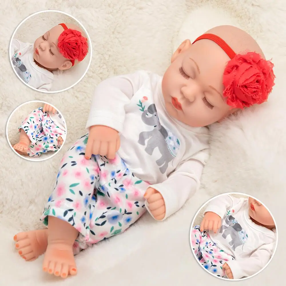 26cm Vinyl Rebirth Doll Joint Removable Free Clothes Detachable, Soft and Realistic Sleep Girl Doll Christmas Gift