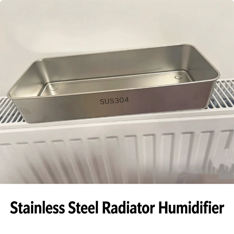 1PCS Radiator Humidifier Tray for Bedroom SUS304 Stainless Steel Water Pan on Heater Silent Natural Evaporation