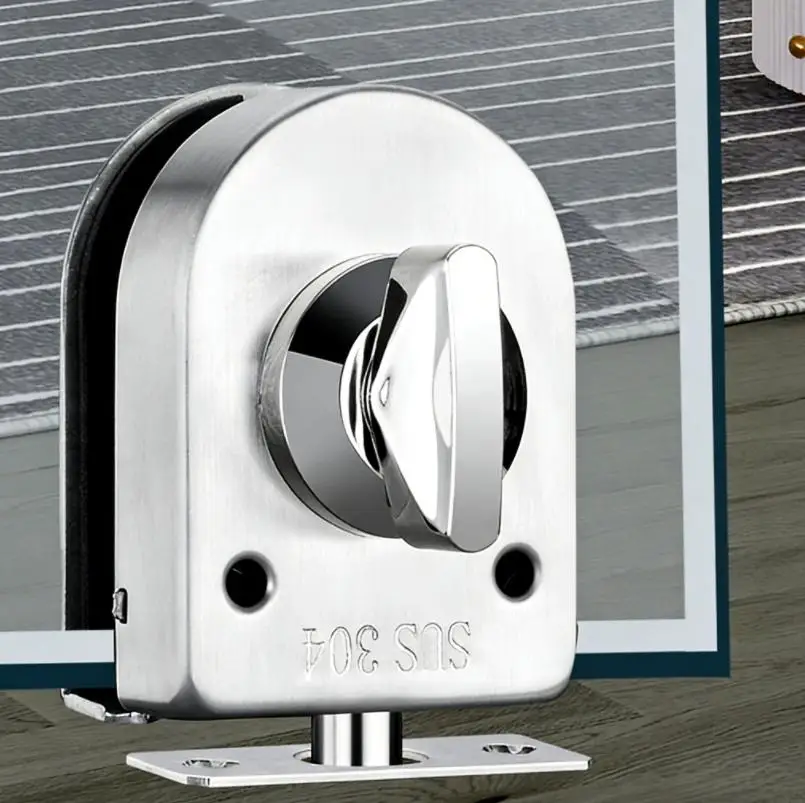 

Бескаркасный замок для стеклянных дверей, 1 шт., установка без сверления, для двустворчатых распашных дверей в ванной комнате, для использования на уличных стеклянных дверях.