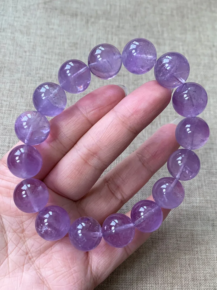 Natural Fantasy Lavender Light AmethystSingle Loop Bracelet Purple Ghost Ornament Present to Girl