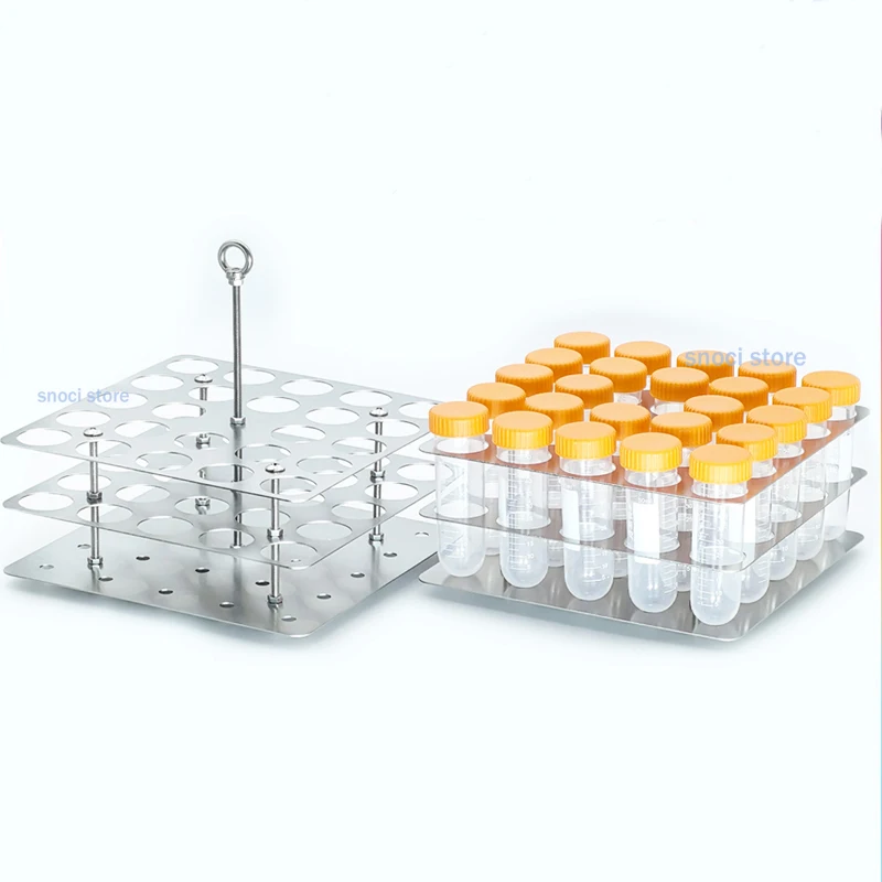 Scientific square Test Tube Rack stainless steel test tube rack for Classroom, Lab with Extended Edges Providing Handles