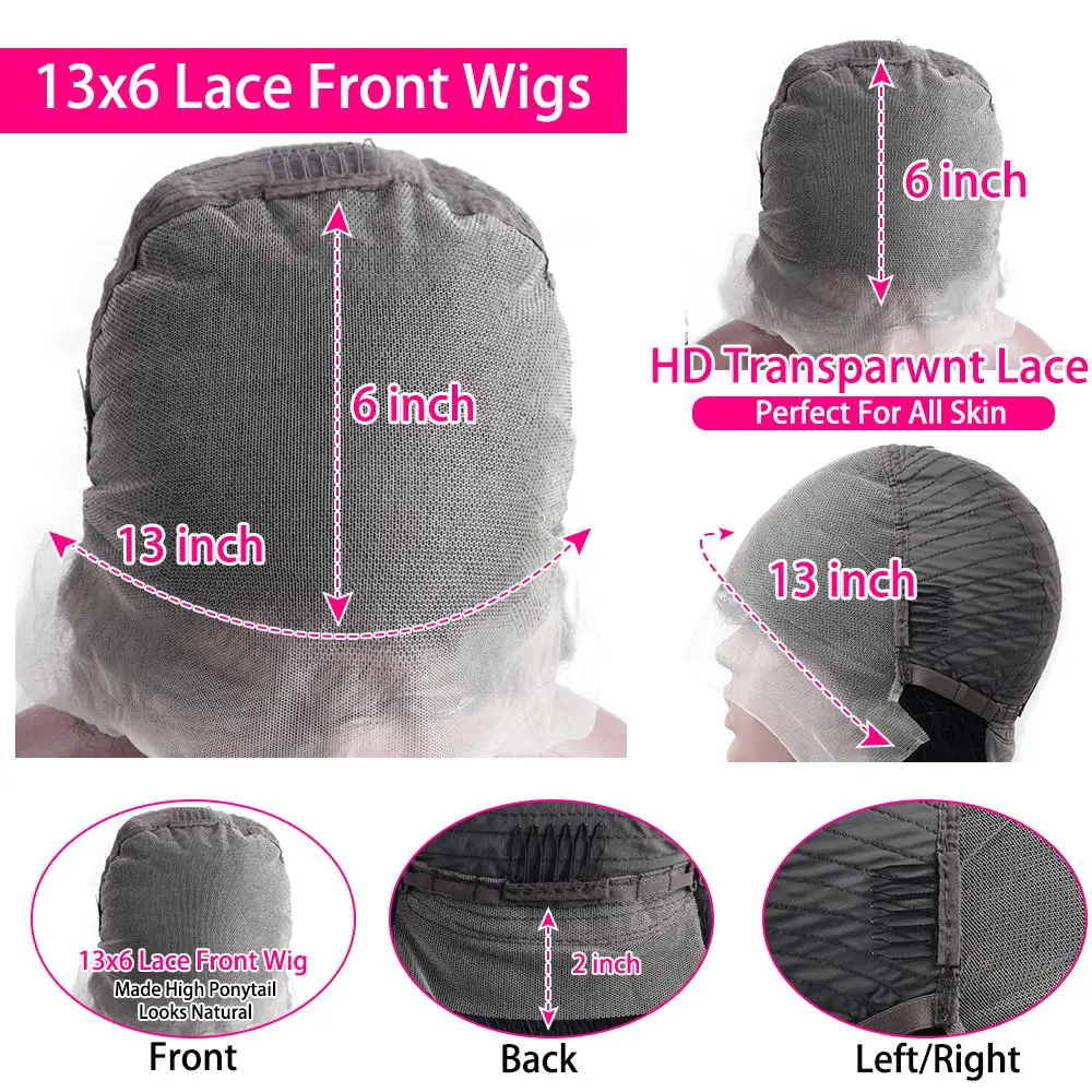 วิกผมตรงสีน้ำตาลออมเบรไล่เฉดสีน้ำตาล ขนาด 40 42 46 นิ้ว รุ่น P4/27  วิกผมแท้แบบ HD Lace Front 13x6 สำหรับผู้หญิง สีน้ำตาลน้ำผึ้ง