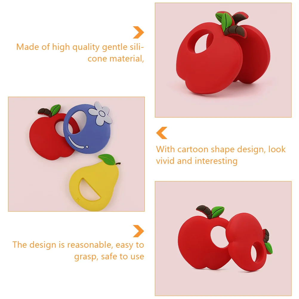 

2Pcs Shape Teether Baby Educational Plaything Creative Appearance Bristles Massage Gums Teeth Development Shape Teether