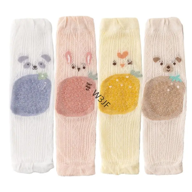 

W3JF 1 Pair Baby Knee Protections Sleeve Lovely Print Knee Pads for Comfort Safety