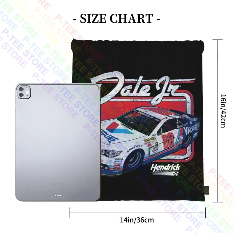 Dale Earnhardt Jr 2015 Checkered Flag #88 Drawstring Bags Gym Bag Print Art Print Gym Tote Bag Outdoor Running