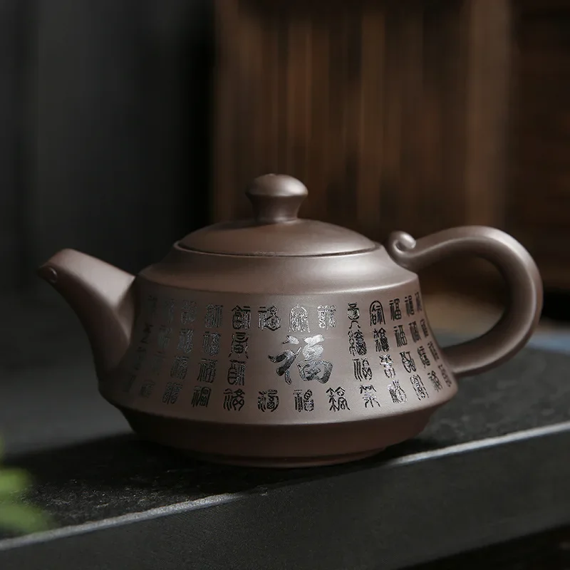 Yixing-Handmade Raw Ore Household Teapot, Large Capacity Tea Making Device, Ceramic Purple Sand, Kung Fu Tea Set, Mainland China