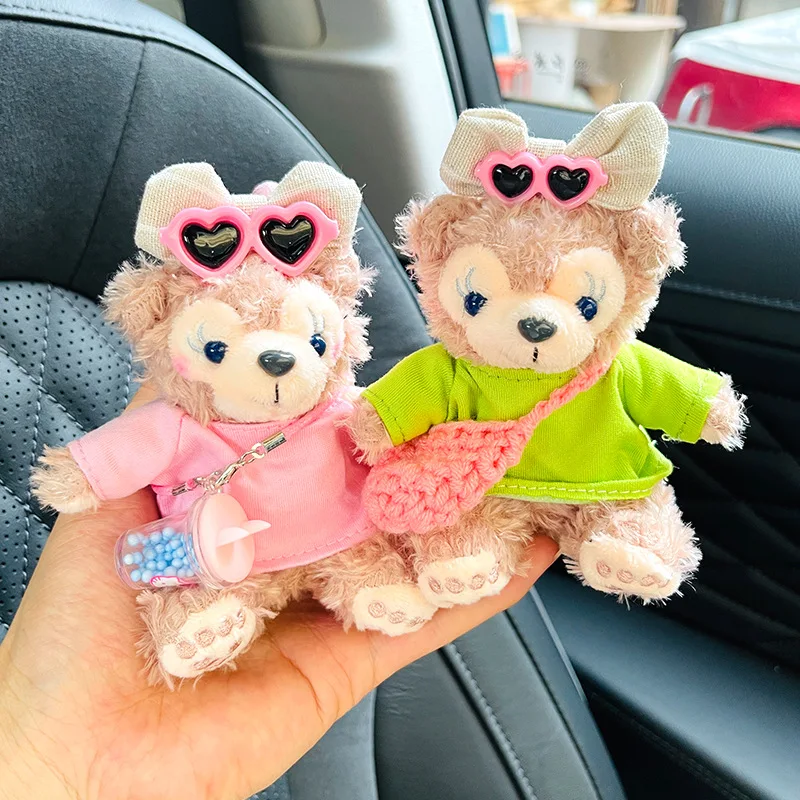 Disney Duffy Doll Kawaii Cute Anime Plush Toy Girl Bag Keychain Pendant Plushie Accessories Backpack Cartoon Decoration Gift