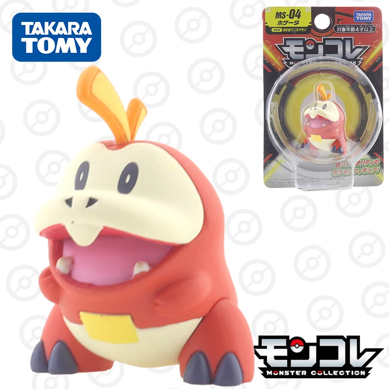 Takara Tomy Tomica Pokemon Pocket Monster Collection MS-04 Fuecoco Mini Resin Anime Figure Kids Xmas Gift Toys for Boys