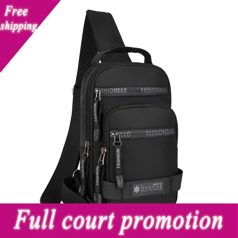 Chest For Men New Large Capacity Shoulder Korean Version Travel Lightweight Nylon Crossbody Bag Backpack