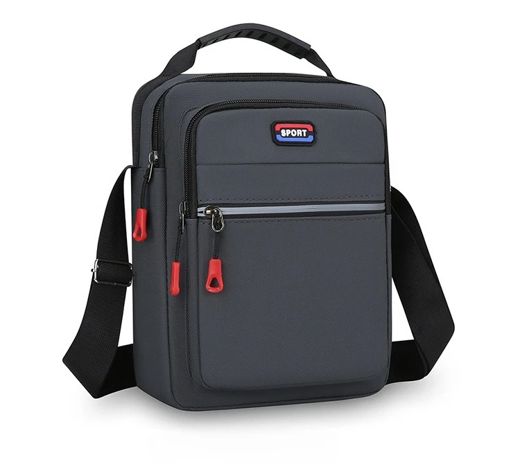 Neue Herren-Umhängetasche, schlichte Schultertasche, lässige, geräumige Tasche für den täglichen Gebrauch, atmungsaktive Reisetasche für Herren. – Detail 25