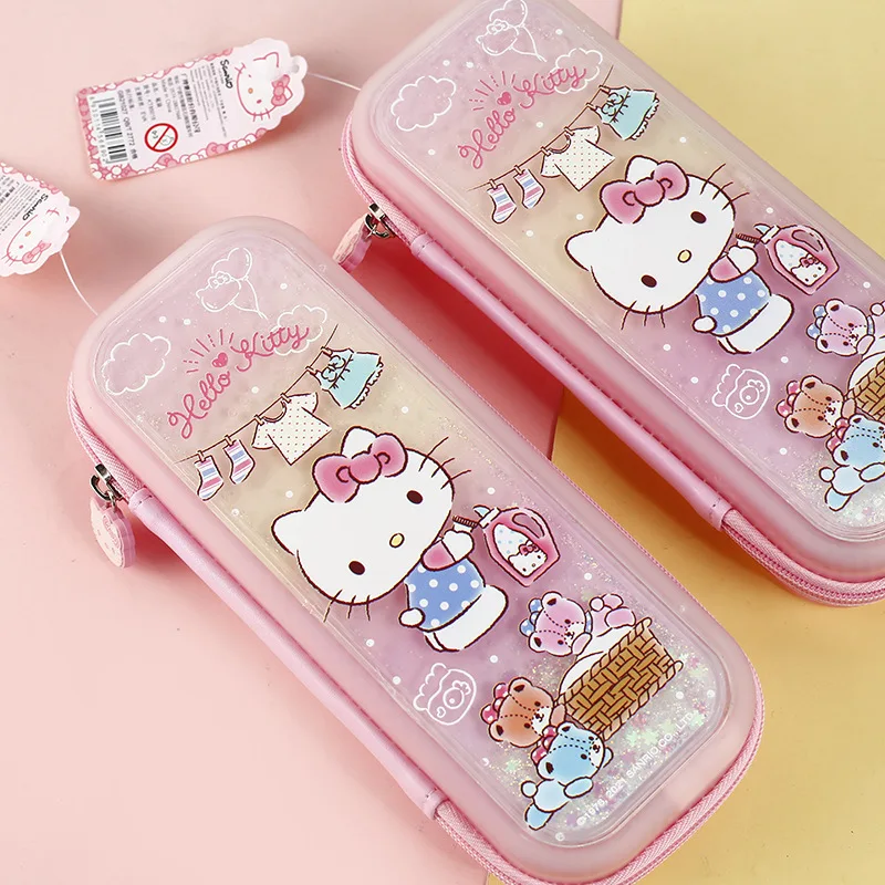 sanrio ola kitty lapis case aprendizagem papelaria desenhos animados rosa praca de armazenamento presente do estudante bonito kawaii atacado 01