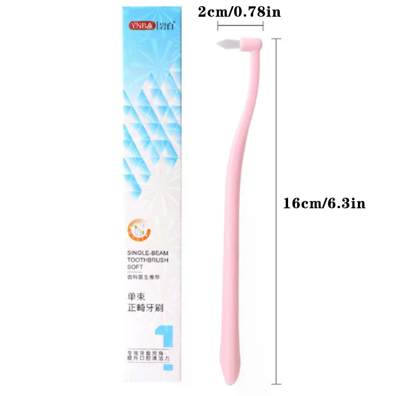 1pc Orthodontic Interdental Brush Single-beam Soft Teeth Cleaning Toothbrush Oral Care Tool Small Head Soft Hair