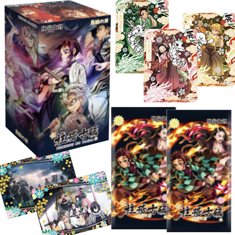 

Demon Slayer Collection Cards for Children Highly Rated Anime Characters Rare Limited Edition Dreamy Transparent Cards Toy Gift